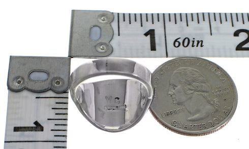 Multicolor Inlay Authentic Sterling Silver Southwestern Ring Size 4-1/2 QX75237