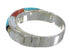 Multicolor Inlay Southwest Authentic Sterling Silver Ring Size 4-3/4 QX75263