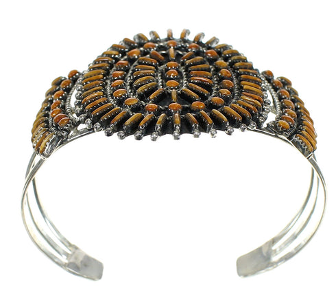 Oyster Shell And Sterling Silver Southwest Cuff Bracelet RX65305