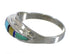 Multicolor Inlay Southwestern Sterling Silver Ring Size 4-1/2 QX78049