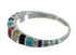 Southwest Multicolor Inlay Silver Ring Size 5-1/2 QX77912