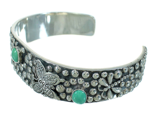 Genuine Sterling Silver Turquoise Dragonfly Butterfly Bracelet Jewelry VX65198