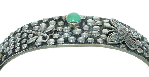 Genuine Sterling Silver Turquoise Dragonfly Butterfly Bracelet Jewelry VX65198