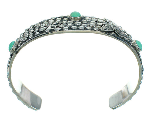 Genuine Sterling Silver Turquoise Dragonfly Butterfly Bracelet Jewelry VX65198