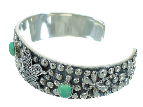 Authentic Sterling Silver Turquoise Dragonfly Butterfly Bracelet Jewelry VX65199