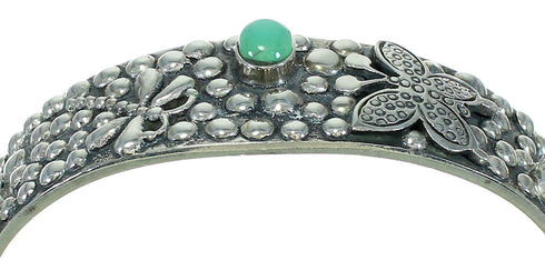 Authentic Sterling Silver Turquoise Dragonfly Butterfly Bracelet Jewelry VX65199