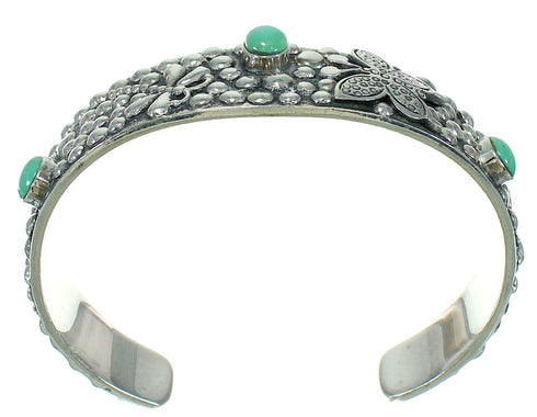 Authentic Sterling Silver Turquoise Dragonfly Butterfly Bracelet Jewelry VX65199