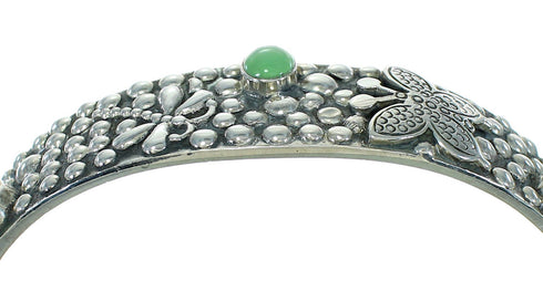 Southwest Sterling Silver Turquoise Dragonfly Butterfly Bracelet Jewelry VX65200