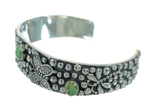 Southwest Silver Turquoise Dragonfly Butterfly Bracelet Jewelry VX65201