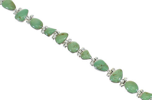 Sterling Silver Turquoise Link Bracelet VX65223