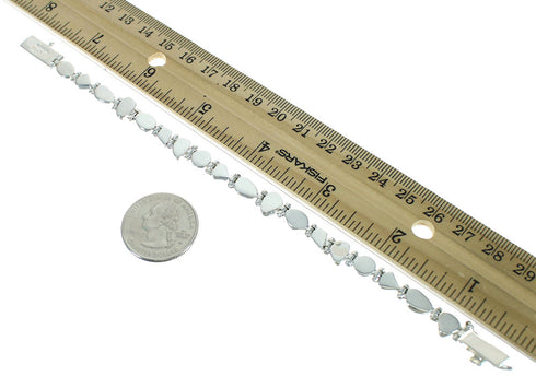 Sterling Silver Turquoise Link Bracelet VX65223