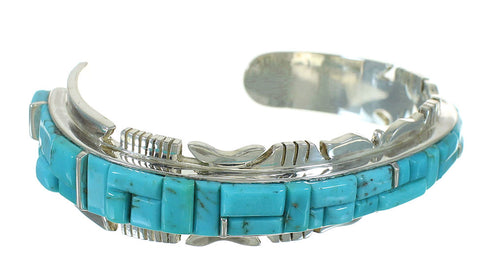 Sterling Silver Turquoise Inlay Cuff Bracelet VX65395