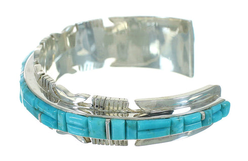 Sterling Silver Turquoise Inlay Cuff Bracelet VX65395