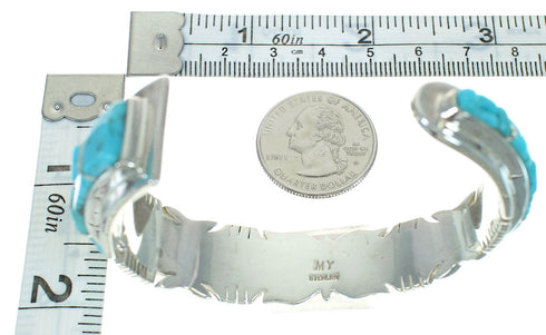 Sterling Silver Turquoise Inlay Cuff Bracelet VX65395