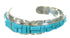 Genuine Sterling Silver Turquoise Inlay Cuff Bracelet VX65396