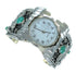 Sterling Silver Turquoise Horse Cuff Watch VX65728
