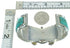 Sterling Silver Southwest Turquoise Inlay Cuff Watch RX65847
