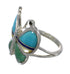 Silver And Multicolor Inlay Southwestern Butterfly Ring Size 4-3/4 WX75229