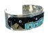 Sterling Silver Multicolor Inlay Native American Pueblo Design Cuff Bracelet RX69137