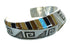 Multicolor Southwestern Sterling Silver Water Wave Cuff Bracelet RX69182