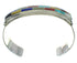 Multicolor Inlay Southwestern Sterling Silver Cuff Bracelet RX69199