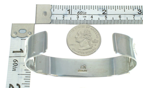 Multicolor Inlay Southwestern Sterling Silver Cuff Bracelet RX69199