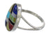 Multicolor Inlay Genuine Sterling Silver Southwest Ring Size 6-1/2 QX77801