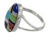 Multicolor Inlay Southwest Genuine Sterling Silver Ring Size 5-1/2 QX77819