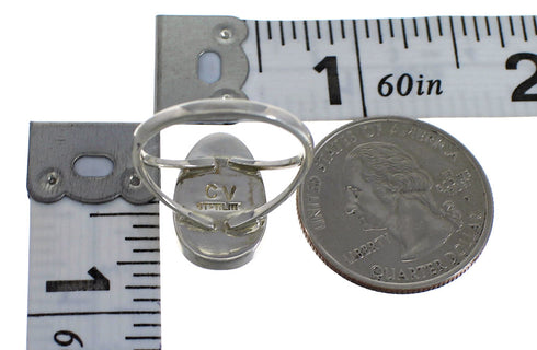 Southwestern Multicolor Inlay Silver Ring Size 5 QX77826