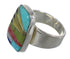 Sterling Silver Multicolor Inlay Southwest Ring Size 5-1/2 QX77853