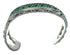 Genuine Sterling Silver Turquoise Needlepoint Water Waves Cuff Bracelet RX78325