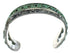 Turquoise Needlepoint Genuine Sterling Silver Water Waves Cuff Bracelet RX78329