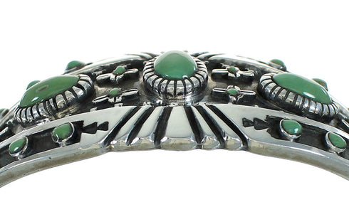 Southwest Turquoise Genuine Sterling Silver Cuff Bracelet RX78355