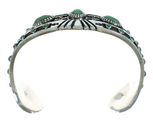 Southwest Turquoise Genuine Sterling Silver Cuff Bracelet RX78355