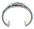 Genuine Sterling Silver Multicolor Inlay Southwest Cuff Bracelet AX78084