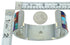 Genuine Sterling Silver Multicolor Inlay Southwest Cuff Bracelet AX78084