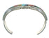 Silver Multicolor Inlay Cuff Bracelet AX78104