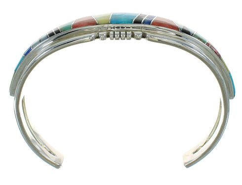 Southwestern Silver Multicolor Cuff Bracelet AX78121