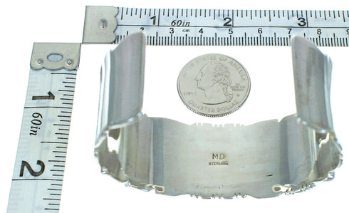 Turquoise Inlay Sterling Silver Cuff Bracelet AX77973