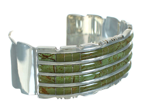 Turquoise Genuine Sterling Silver Southwest Cuff Bracelet AX77985