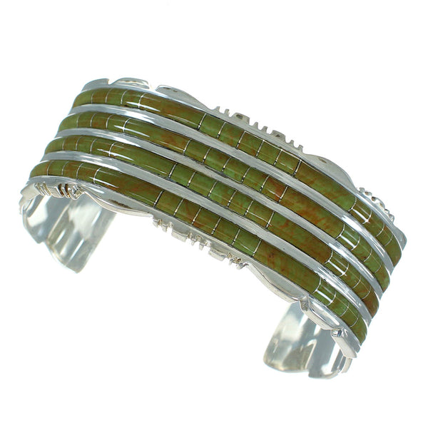 Turquoise Genuine Sterling Silver Southwestern Jewelry Cuff Bracelet AX77986