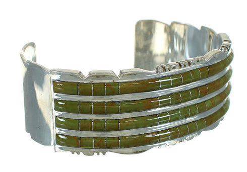 Turquoise Genuine Sterling Silver Southwestern Jewelry Cuff Bracelet AX77986