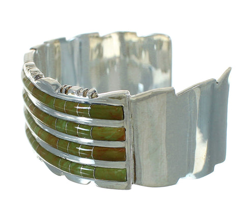 Turquoise Genuine Sterling Silver Southwestern Jewelry Cuff Bracelet AX77986