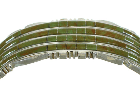 Turquoise Genuine Sterling Silver Southwestern Jewelry Cuff Bracelet AX77986
