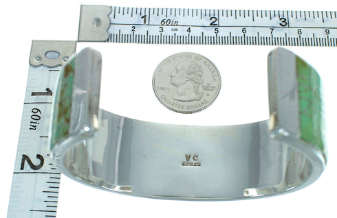 Turquoise Sterling Silver Southwestern Jewelry Cuff Bracelet AX77987