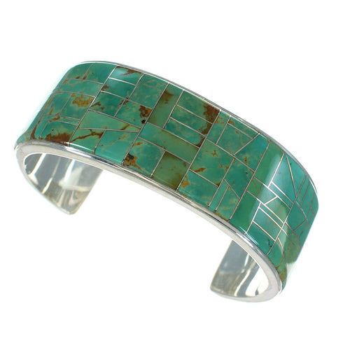 Turquoise Sterling Silver Southwestern Cuff Bracelet AX77993