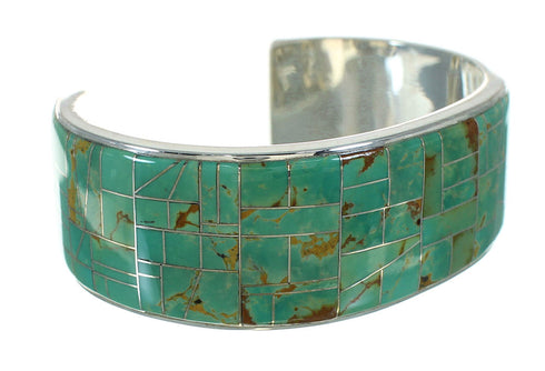 Turquoise Sterling Silver Southwestern Cuff Bracelet AX77993
