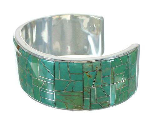 Turquoise Sterling Silver Southwestern Cuff Bracelet AX77993