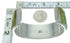 Turquoise Inlay Silver Southwestern Cuff Bracelet AX77996