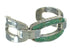 Turquoise Inlay Genuine Sterling Silver Cuff Bracelet AX78012